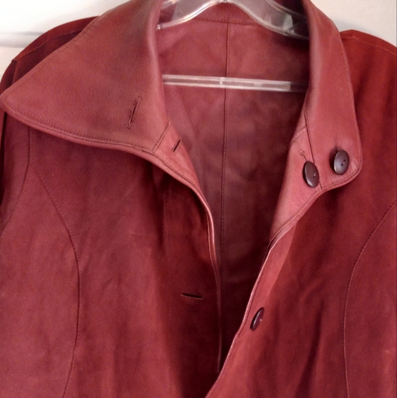 Moisuri Arte Couio Firen Vintages Leather & Suede Reversible Jacket in Red Peper - Picture 3 of 14